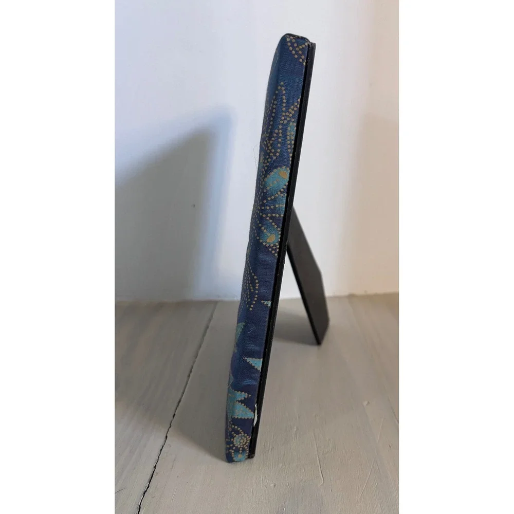 Maya Angelou Hallmark 2003 I'm Leaning Poem Fabric Wrapped Frame 8x10 Blue Teal